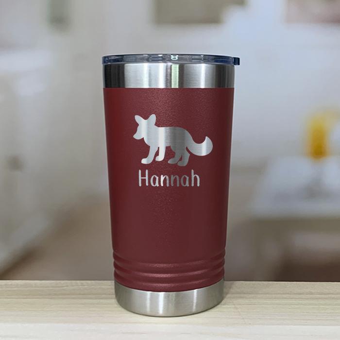 Personalized Fox Kids Engraved Tumbler