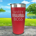 Wifey Mama Boss Engraved Tumblers Tumbler ZLAZER 20oz Tumbler Red 