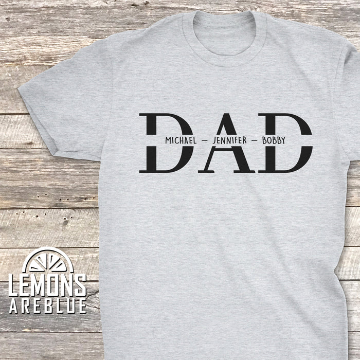 Dad With Kid Names (CUSTOM) Premium Tee