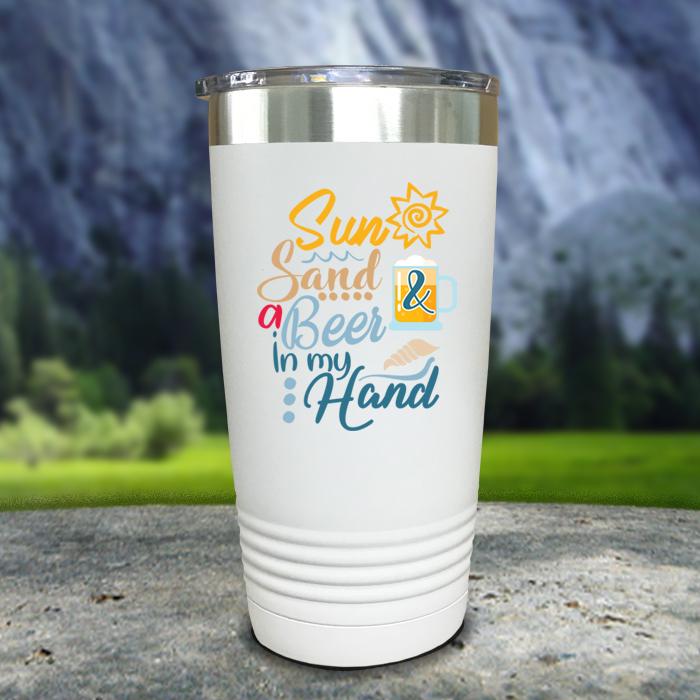 Sun Sand And Drink In My Hand – Engraved Stainless Steel Tumbler