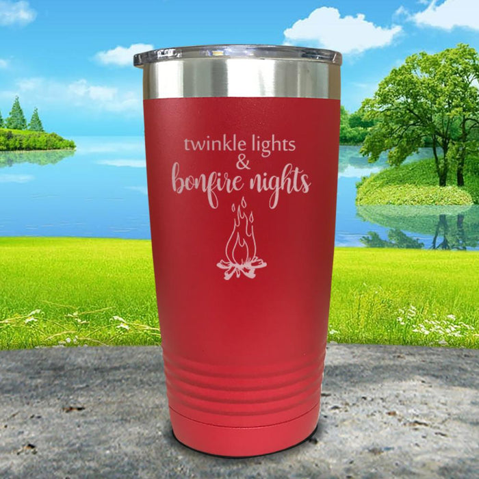 Twinkle Lights & Bonfire Nights Engraved Tumbler