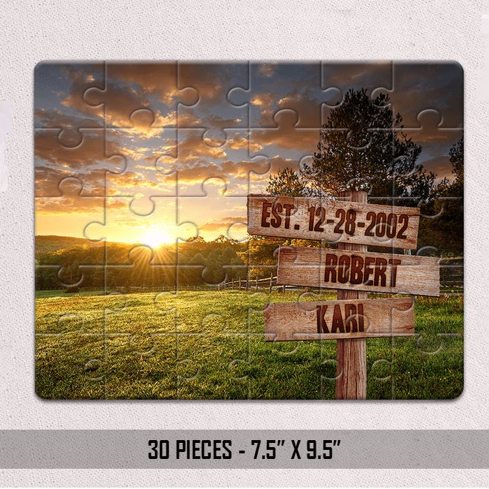 Personalized Field Name Sign Jigsaw Puzzles