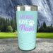 Personalized My Kid Has Paws Color Printed Tumblers Tumbler ZLAZER 20oz Tumbler Mint 