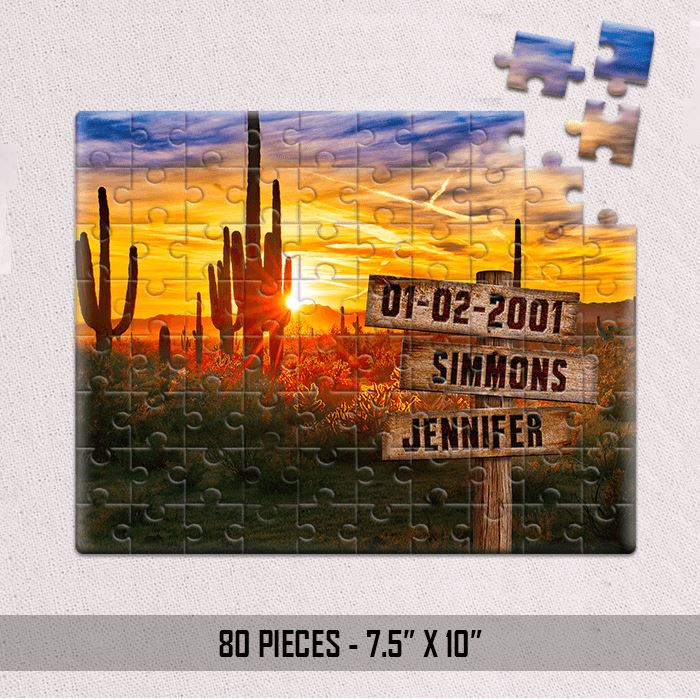 Personalized Desert & Love Jigsaw Puzzles