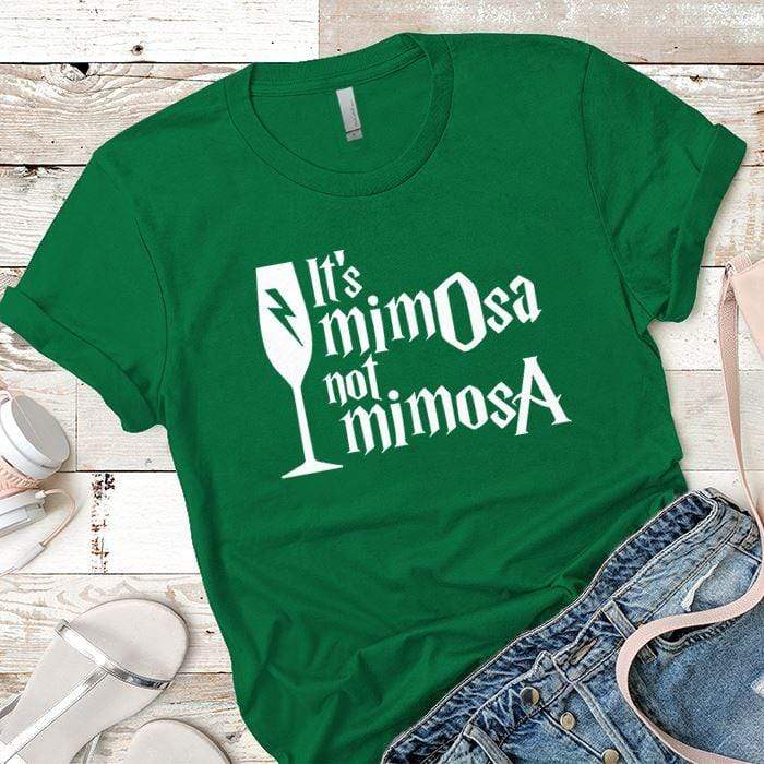 Its Mimosa Premium Tees T-Shirts CustomCat Kelly Green X-Small 