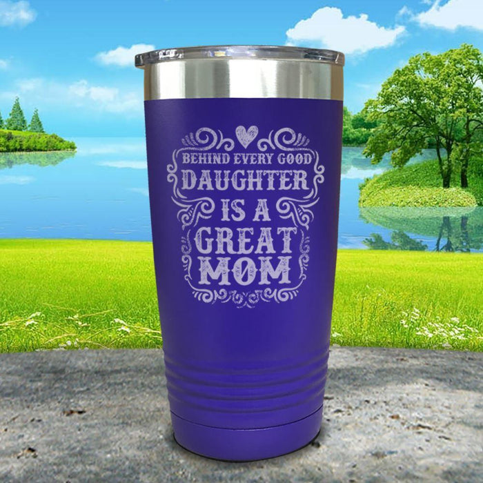 Great Mom Engraved Tumbler Tumbler ZLAZER 20oz Tumbler Royal Purple 