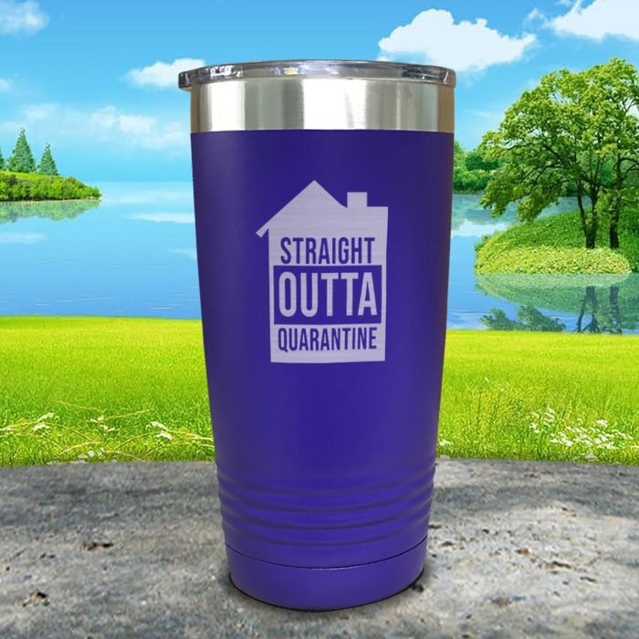 Straight Outta Home Quarantine Engraved Tumbler