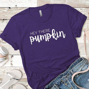 Hello There Pumpkin Premium Tees T-Shirts CustomCat Purple Rush/ X-Small 