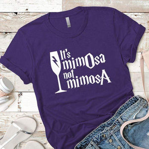 Its Mimosa Premium Tees T-Shirts CustomCat Purple Rush/ X-Small 