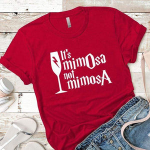 Its Mimosa Premium Tees T-Shirts CustomCat Red X-Small 