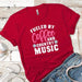 Fueled By Coffee 2 Premium Tees T-Shirts CustomCat Red X-Small 