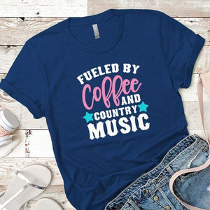 Fueled By Coffee 2 Premium Tees T-Shirts CustomCat Royal X-Small 