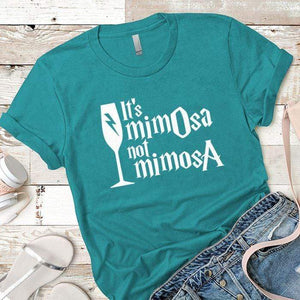 Its Mimosa Premium Tees T-Shirts CustomCat Tahiti Blue X-Small 