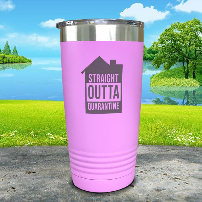 Straight Outta Home Quarantine Engraved Tumbler