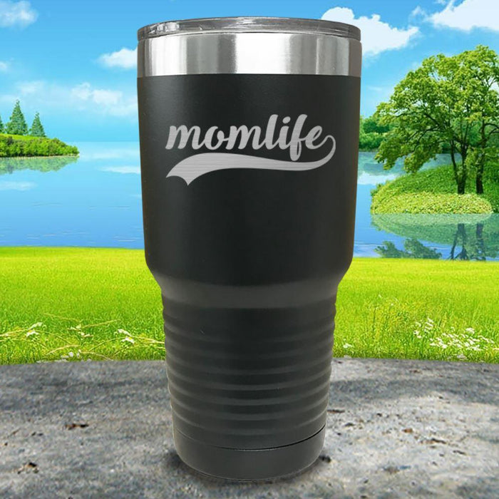 Momlife Engraved Tumbler Tumbler ZLAZER 30oz Tumbler Black 