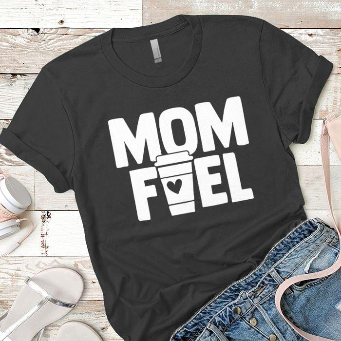 Mom Fuel Premium Tees T-Shirts CustomCat Heavy Metal X-Small 