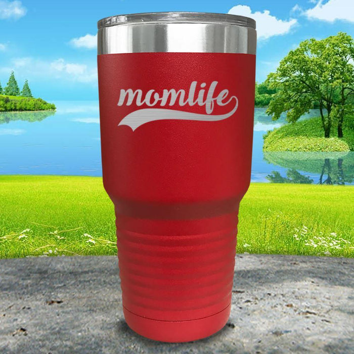 Momlife Engraved Tumbler Tumbler ZLAZER 30oz Tumbler Red 