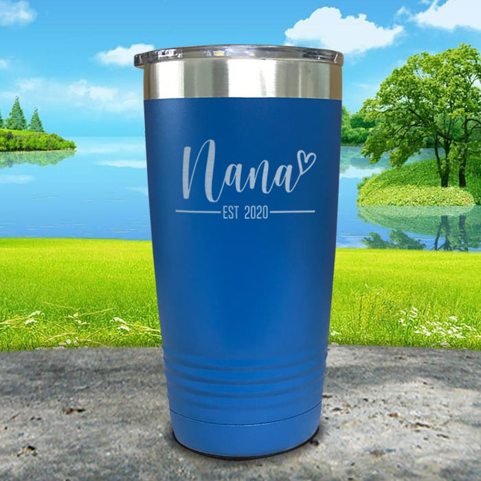 Grandparent EST Script Heart Engraved Tumbler