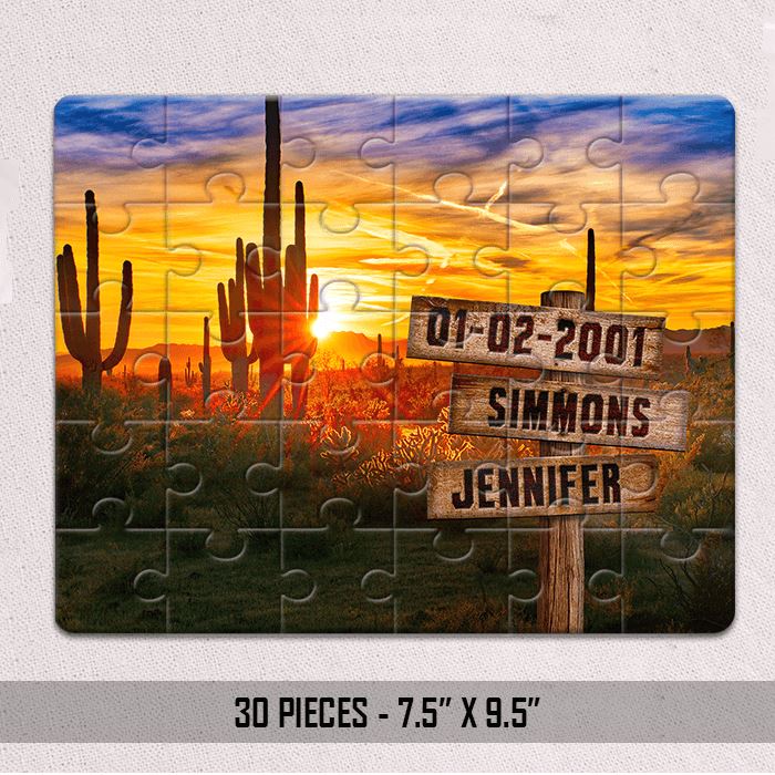 Personalized Desert & Love Jigsaw Puzzles