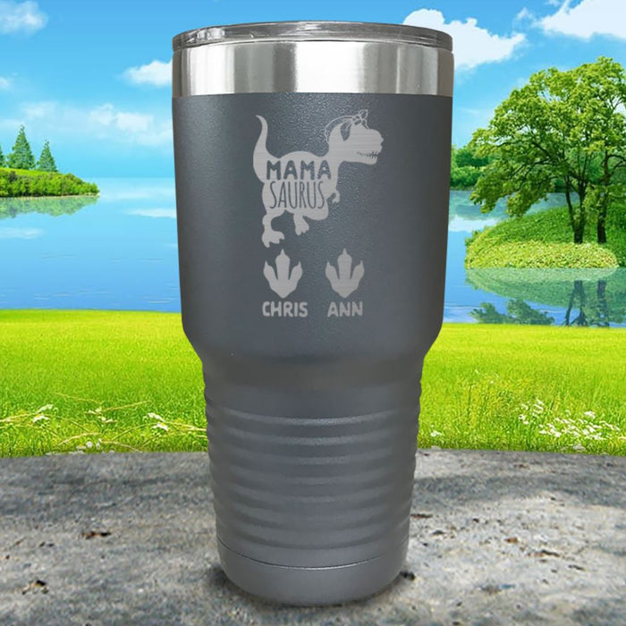 Mamasaurus With Babies Personalized Engraved Tumbler