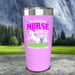 Nurse Unicorn Color Printed Tumblers Tumbler ZLAZER 20oz Tumbler Lavender 