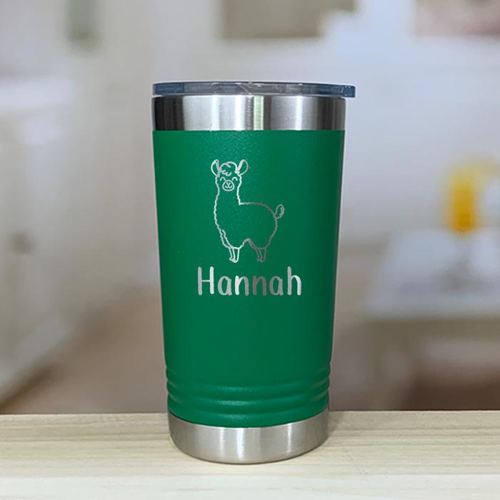 Personalized Llama Kids Engraved Tumbler