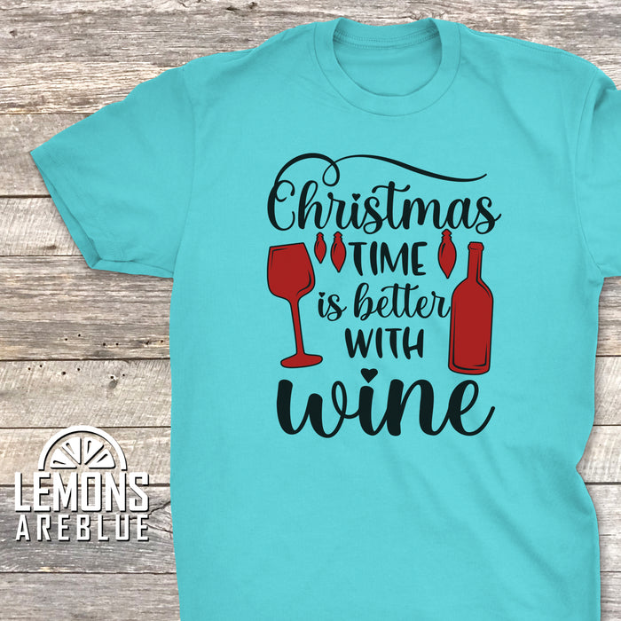 Christmas Time Is Better With Wine Premium Tee