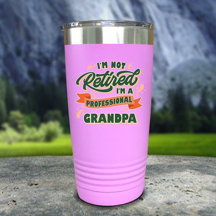 Retired Grandpa Personalized Color Printed Tumblers