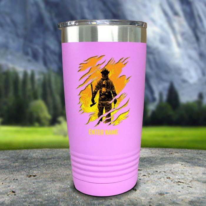 Personalized Into The Inferno Color Printed Tumblers Tumbler ZLAZER 20oz Tumbler Lavender 