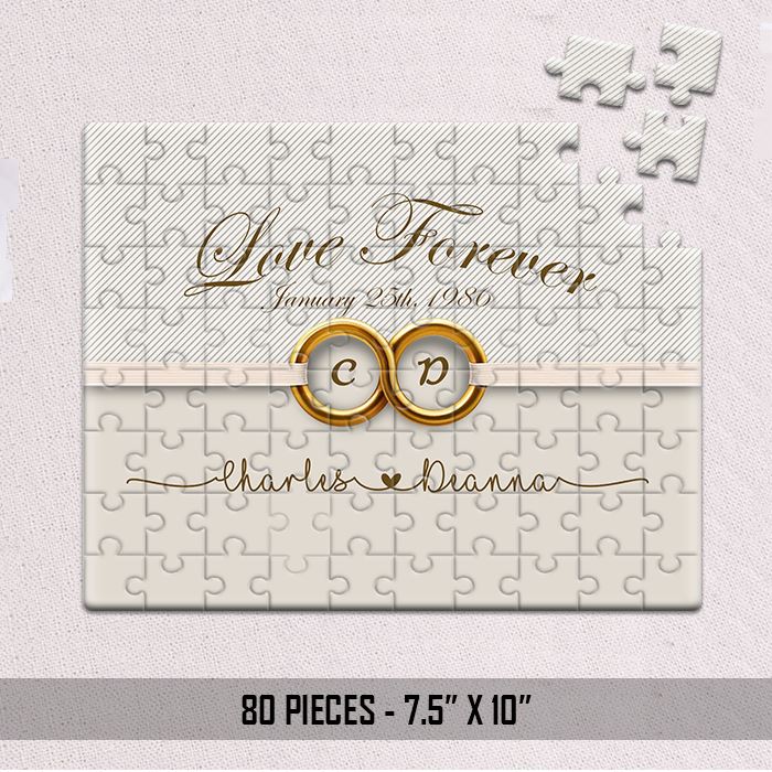 Personalized Love Forever Infinity Jigsaw Puzzles