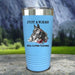 A Woman Who Loves Horses Color Printed Tumblers Tumbler Nocturnal Coatings 20oz Tumbler Light Blue 