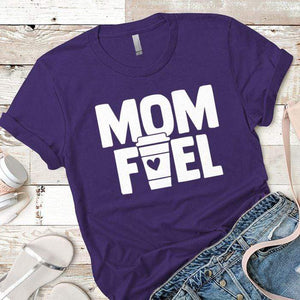 Mom Fuel Premium Tees T-Shirts CustomCat Purple Rush/ X-Small 
