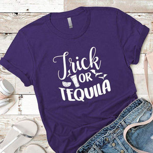 Trick or Tequila Premium Tees T-Shirts CustomCat Purple Rush/ X-Small 