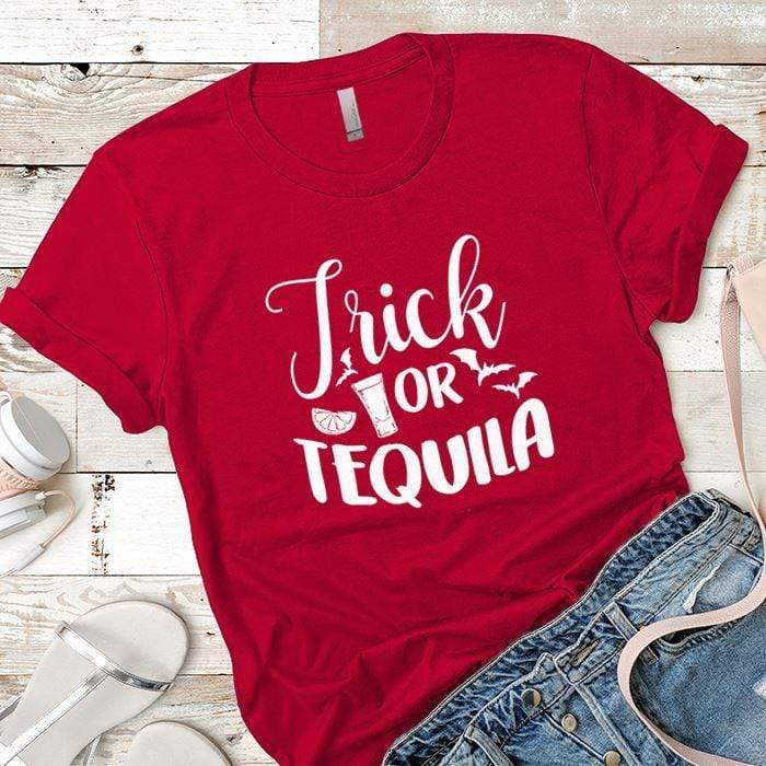 Trick or Tequila Premium Tees T-Shirts CustomCat Red X-Small 