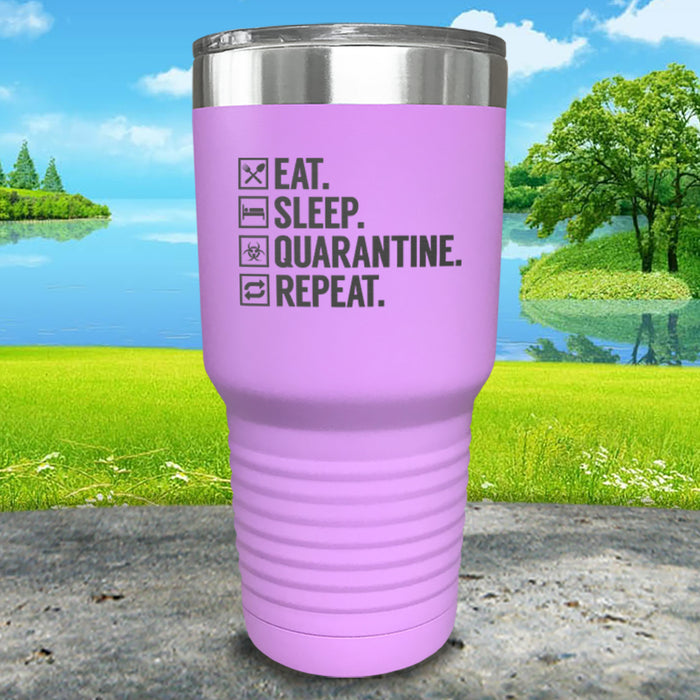 Eat Sleep Quarantine Engraved Tumbler