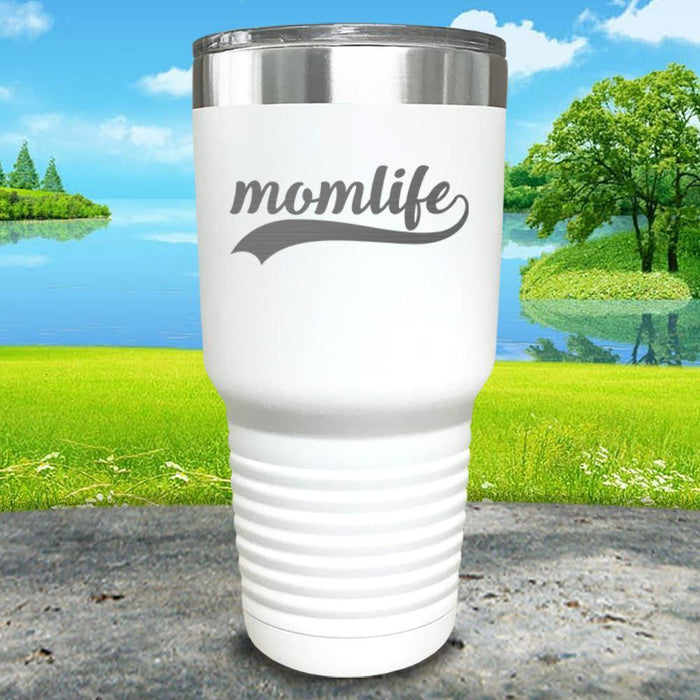 Momlife Engraved Tumbler Tumbler ZLAZER 30oz Tumbler White 