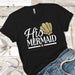 His Mermaid Premium Tees T-Shirts CustomCat Black X-Small 