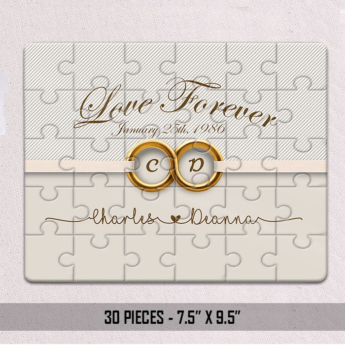 Personalized Love Forever Infinity Jigsaw Puzzles