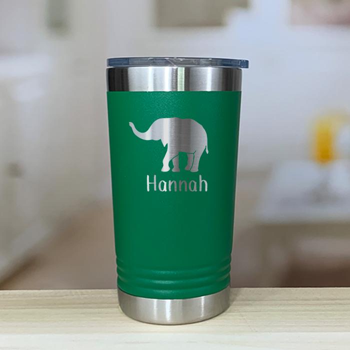 Personalized Elephant Kids Engraved Tumbler