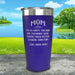 Mom Dominant Gene (CUSTOM) With Child's Name Engraved Tumbler Tumbler ZLAZER 20oz Tumbler Royal Purple 