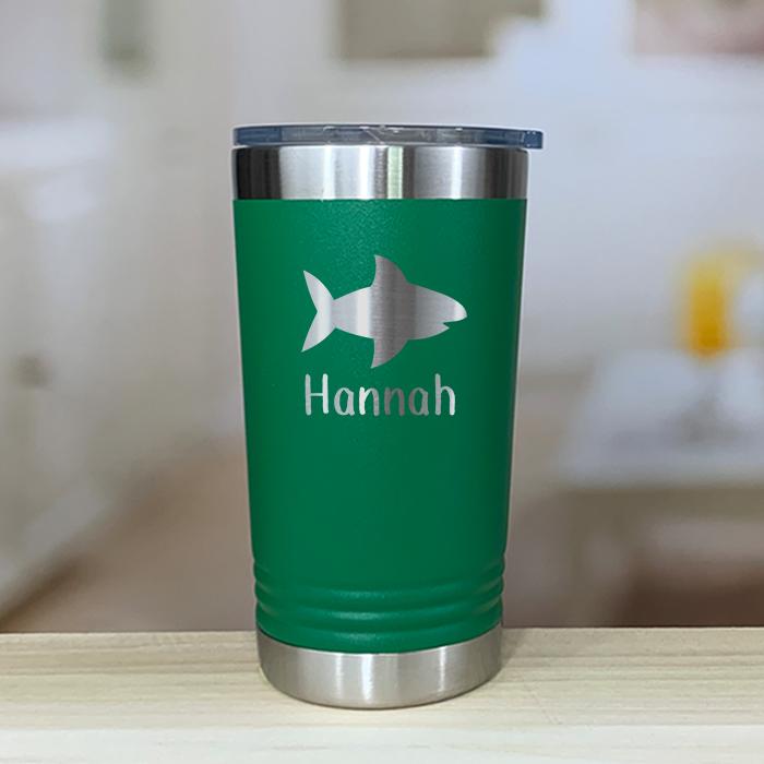 Personalized Shark Kids Engraved Tumbler