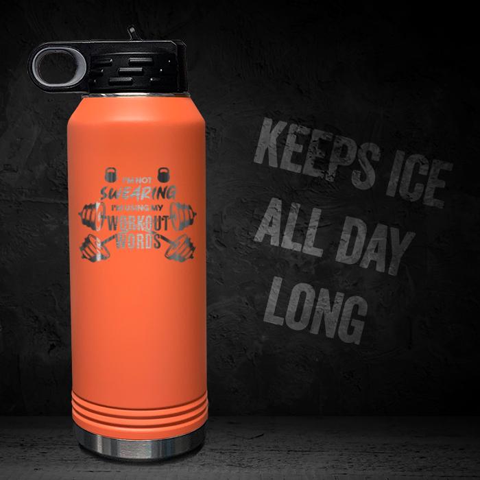 Workout Words - Personalized 32oz Sport Bottle