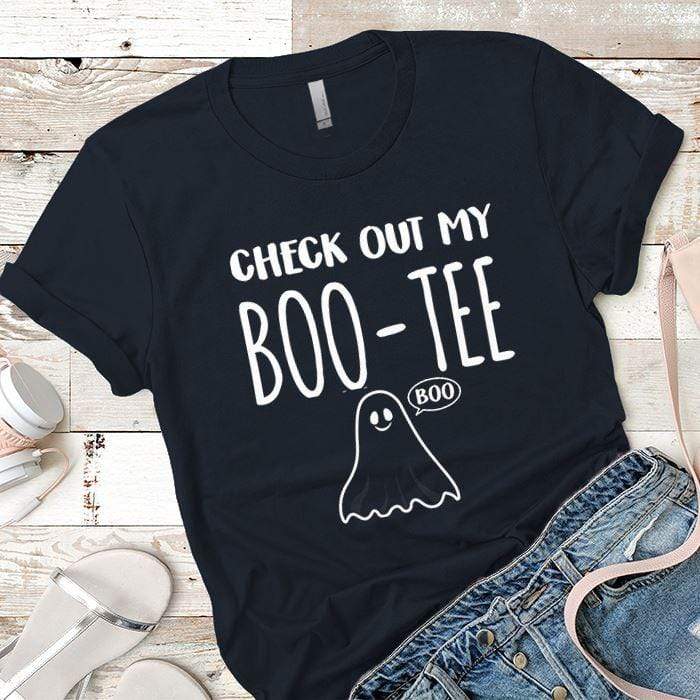 Check Out My Boo-Tee Premium Tees T-Shirts CustomCat Midnight Navy X-Small 