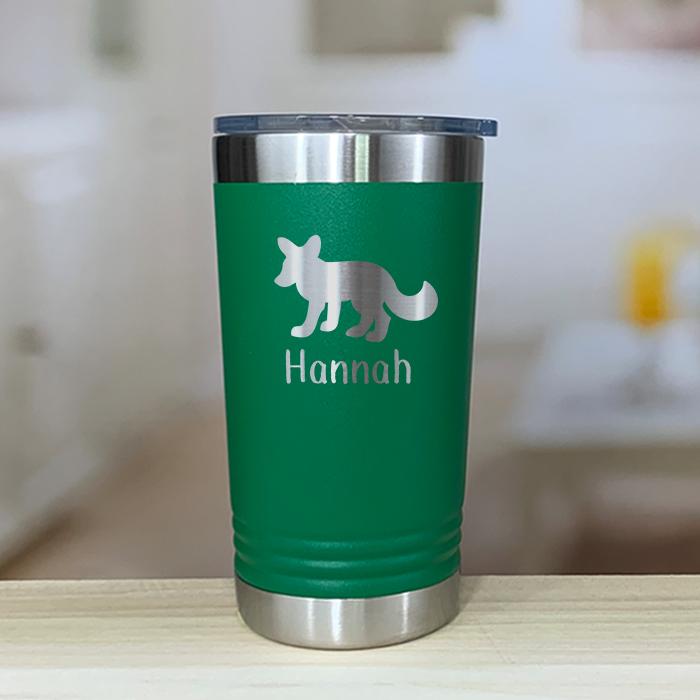 Personalized Fox Kids Engraved Tumbler