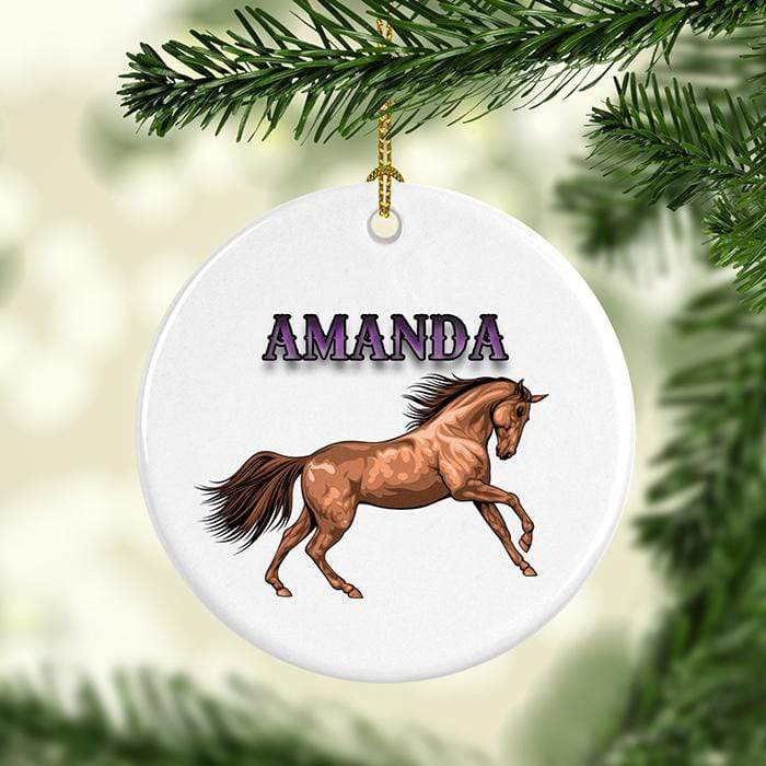 Beautiful Horse Personalized Ceramic Ornaments