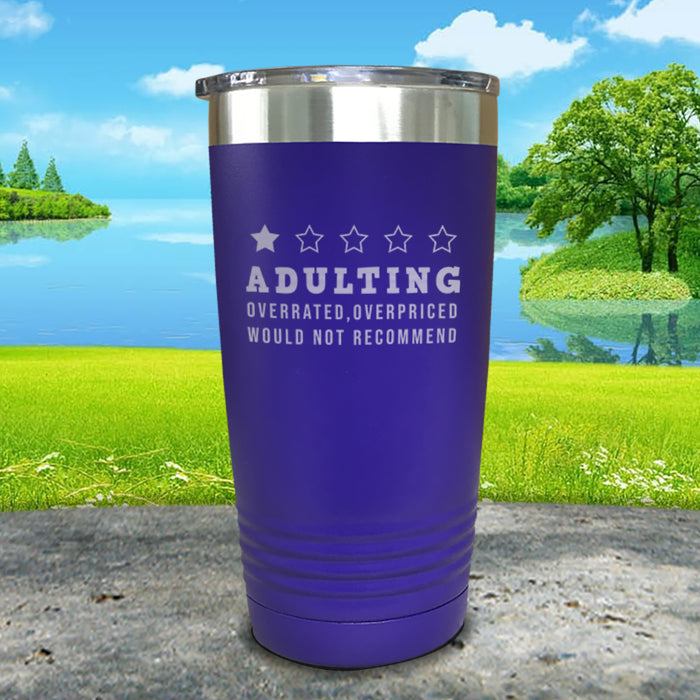 Adulting Would Not Recommend Engraved Tumbler