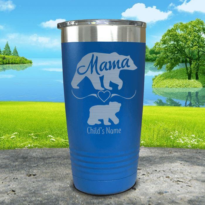 Mama Bear water bottle with name full glitter 32oz – Hudson Family Signs