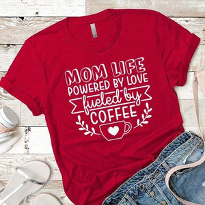 Mom Life Premium Tees T-Shirts CustomCat Red X-Small 