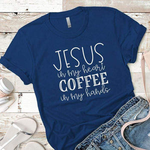Jesus In My Heart Premium Tees T-Shirts CustomCat Royal X-Small 
