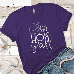 HoHoHo Yall Premium Tees T-Shirts CustomCat Purple Rush/ X-Small 